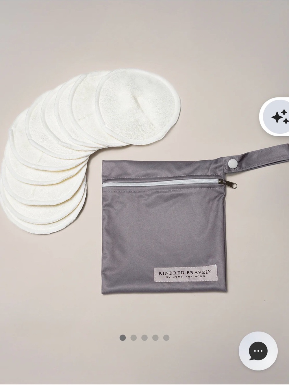 Kindred Bravely Organic Bamboo Reusable Nursing Pads